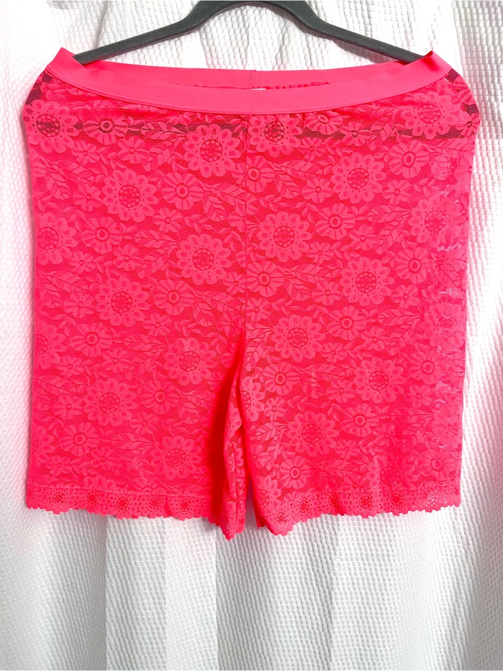 aerie Neon Pink Lace Boyshorts